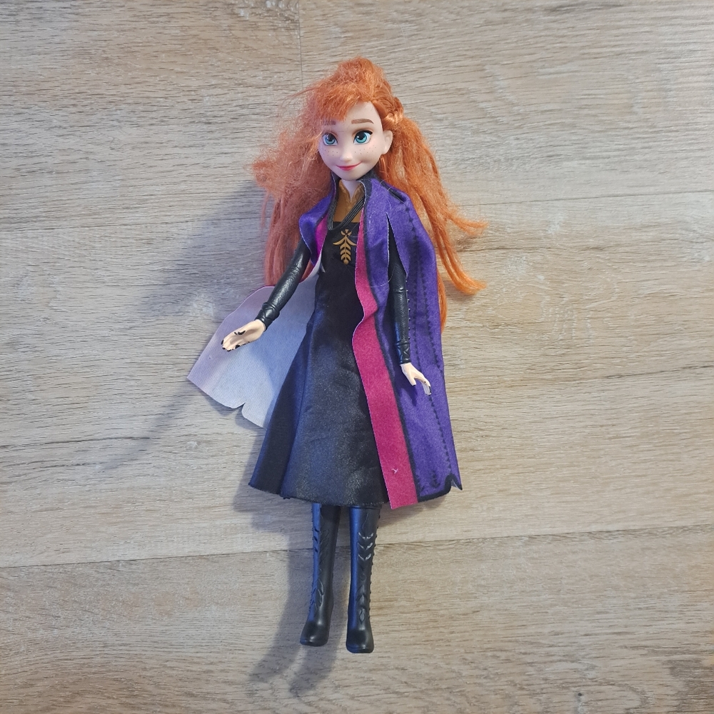 Disney Frozen II Anna Doll Purple Black Red Hair